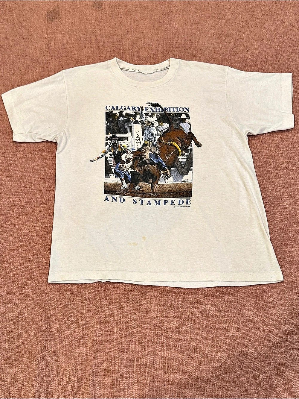 1992 Calgary Exhibition and Stampede Rodeo T-Shirt vintage fair condition